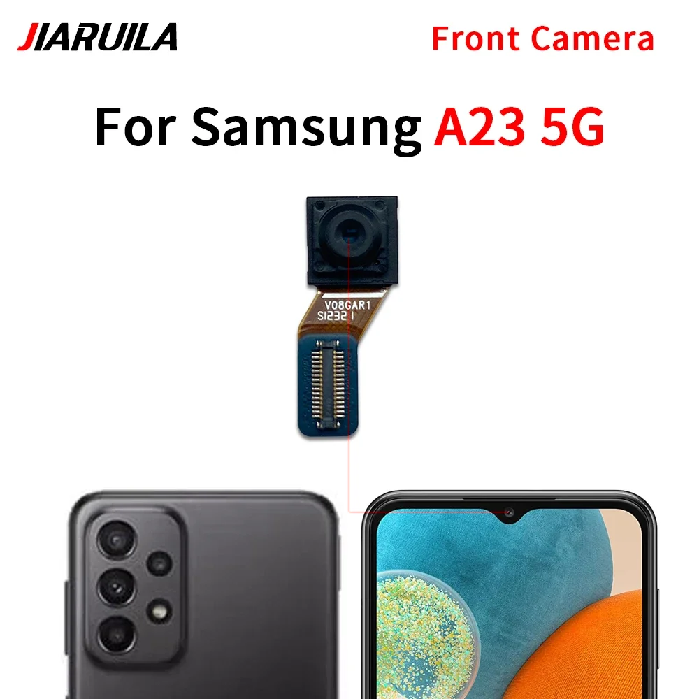 10Pcs，Rear Camera For Samsung A23 A23 A24 4G A33 5G A34 A53 Front Selfie Facing Back Wide Main Macro Depth Cameras Flex