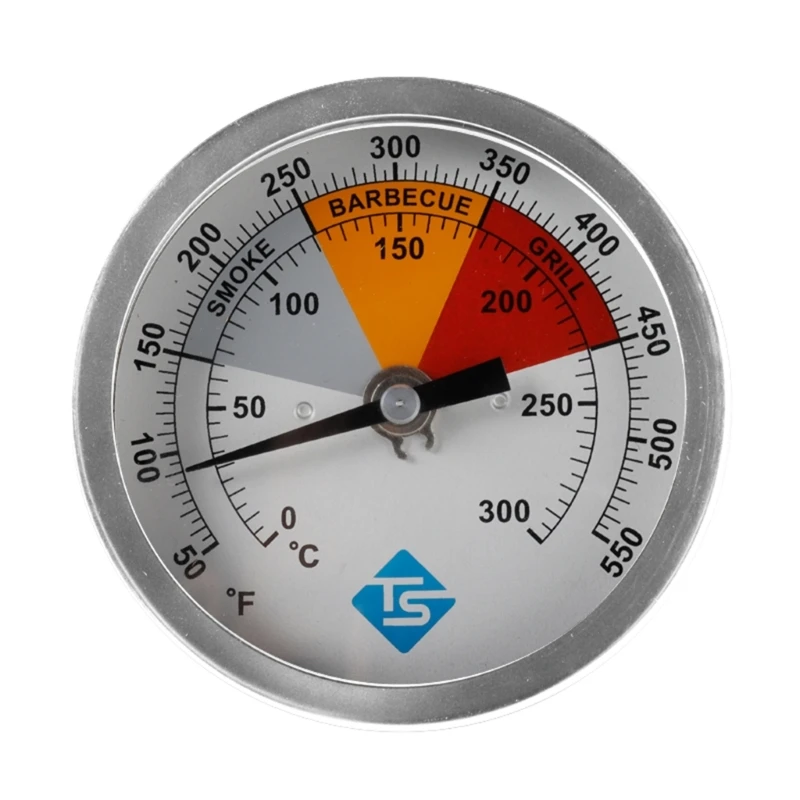 Stainless Steel Thermometers 0-300℃/50-550℉ 1/2NPT Thread 83mm Diameter Round Dials Temperature Test Meter for Food