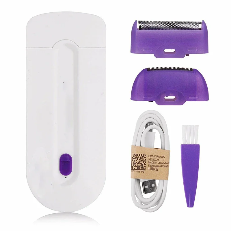 Kit de depilación profesional indoloro, depiladora táctil láser, recargable por USB, para mujer, cuerpo, cara, pierna, Bikini, afeitadora de mano, recortadora de pelo