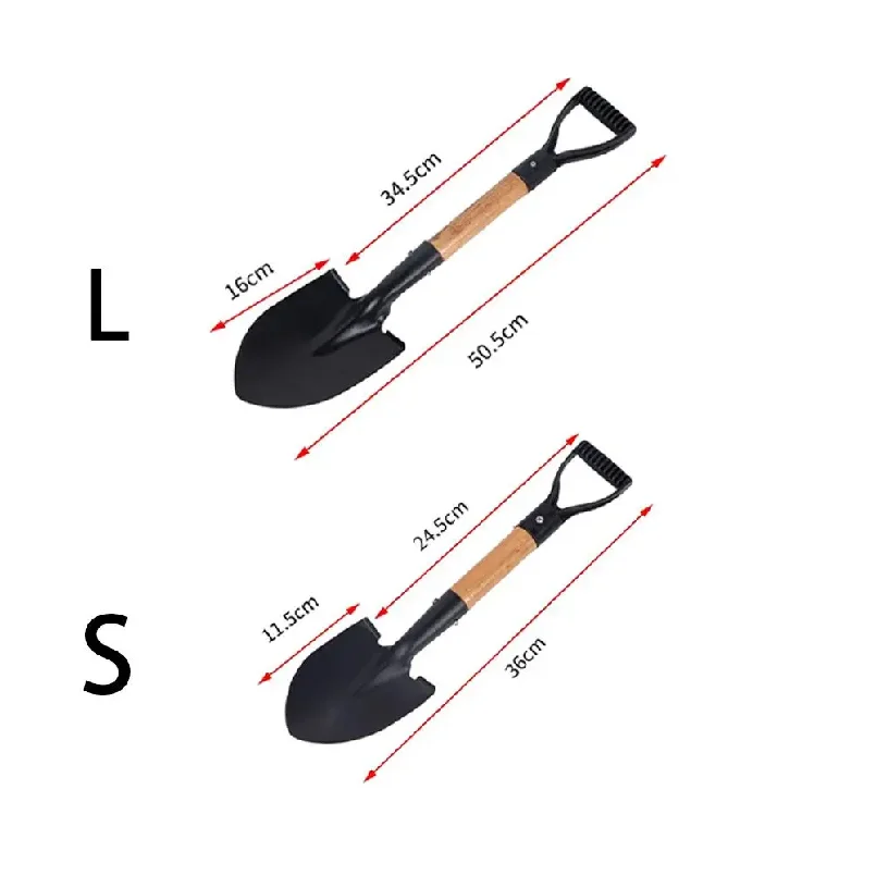 

36/50.5cm Digging Shovel Manganese Steel Shovels Kids Trowel Waterproof Rustproof Garden Scoop for Outdoor Beach Camping