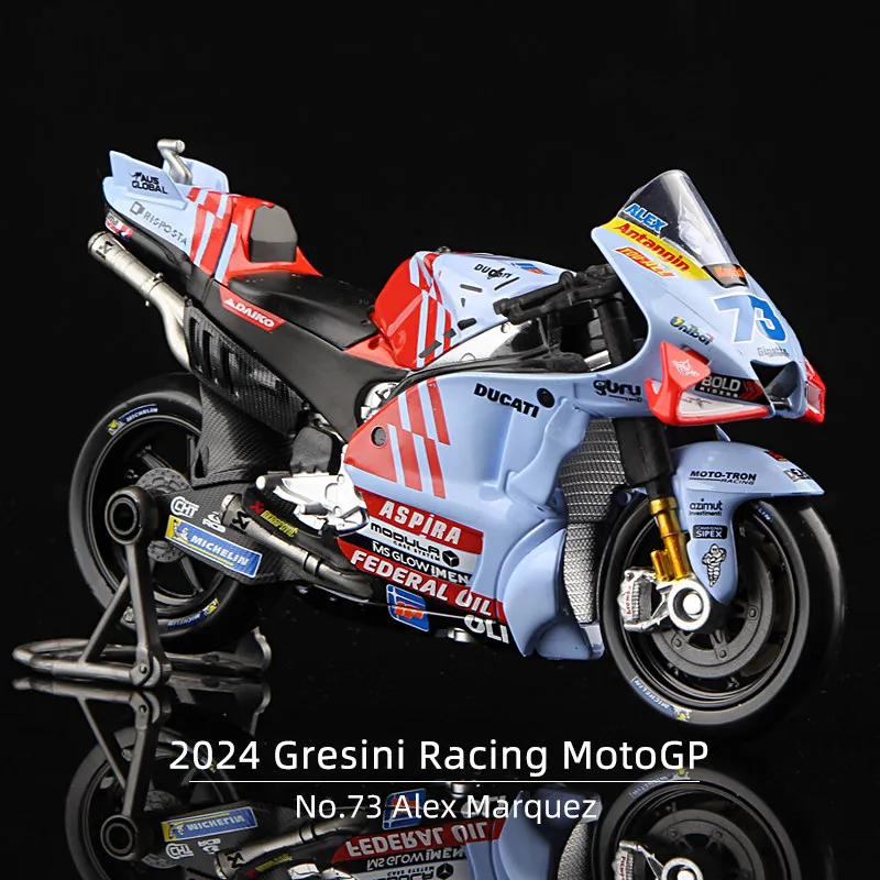 Maisto Scala 1:18 MotoGP Bici da corsa Modello Marc Marquez Gresini Ducati Red Bull GASGAS Collezione di giocattoli per ragazzi Regalo