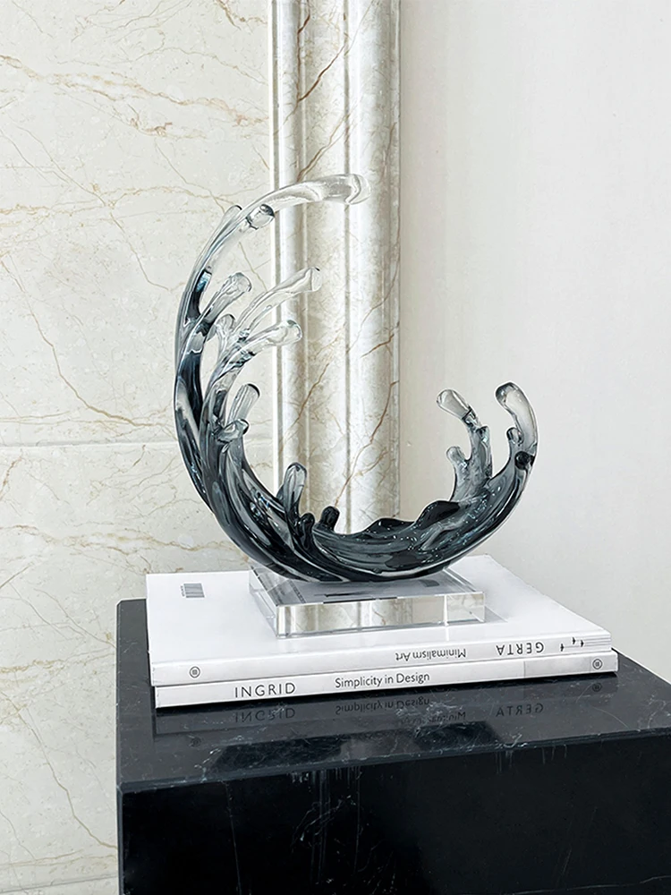 

Resin Sculpture Waves Rise From The Water Art Decorations Home Decor Living Room,Foyer,Wine Cabinet,Desktop Statuette Decoration