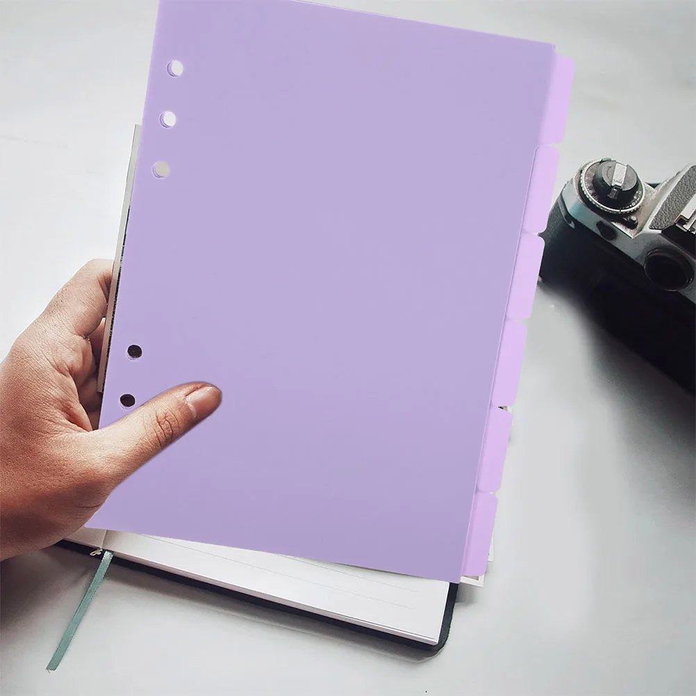 

18pcs A5 Binder Dividers Plastic Index Tabs 6-Hole Design For Planners Notebooks Office School Organization Divider Sheets Pp
