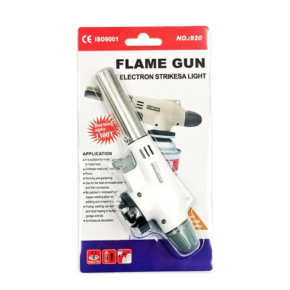 Metal Flame Gun Welding Gas Torch Flame Gun Outdoor Spray Blow Inverted Butane Torch Burner BBQ Heating Equipment Tools