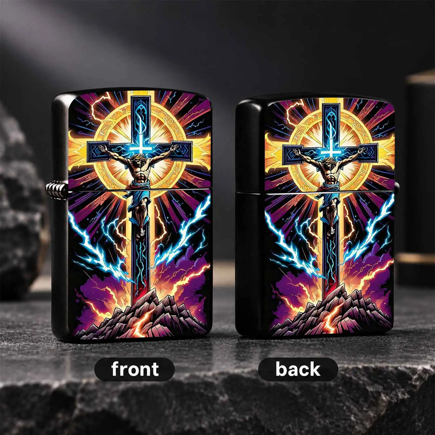 Stylish Comic-Style Jesus Cross Themed Portable Accessory, Trendy Distinctive Desktop Decor, Portable Daily Use Ornament, Ideal Exquisite Gift For Various Occasions, Unique Collectible Decorative Piece Suitable For All Scenarios You Need A