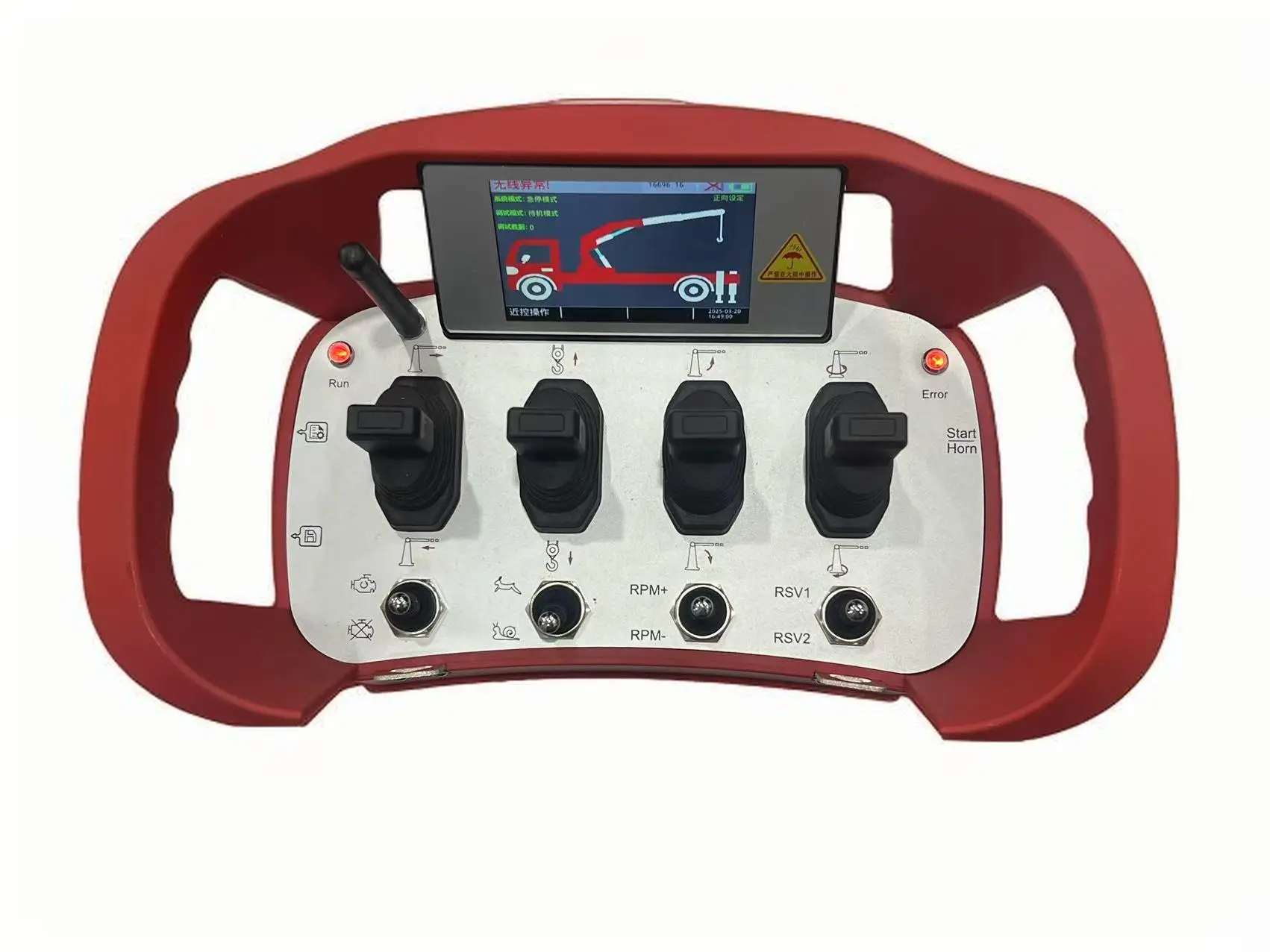 Industriële hydraulische joystick 433 MHz voor metaal-kunststof radiobesturing Hoge kwaliteit draadloze mobiele kraanafstandsbediening