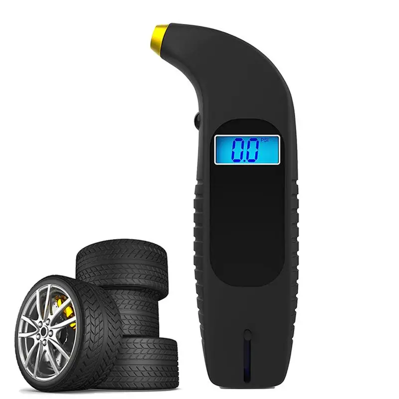 Tire Pressure Monitor 2-in-1 Tread Gauge Tool With LCD Screen Bike Tire Gauge Tread Gauge Tool Accuracy Improvement For Cars