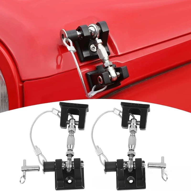 

Подходит для замка капота человека-машины Wrangler 18-23JL, пряжки капота с ключом, замка капота двигателя.