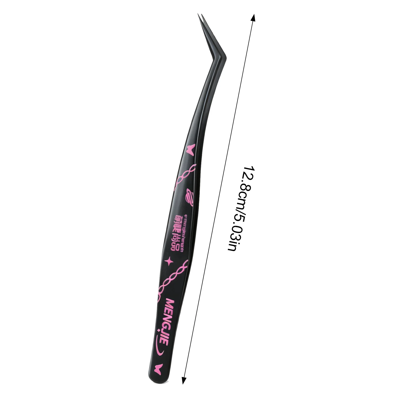 DIY Eyelash Extension Tweezers with Anti Adhesive Coating Precision Stainless Steel Lash Tools for False Lashes Application