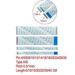 10Pcs 4P 5 6 7 8 9 10 12 14 16Pin 1mm Pitch FFC FPC AWM 20624 80C 60V VW-1 A B Type Flat Flexible Cable 50-1000MM