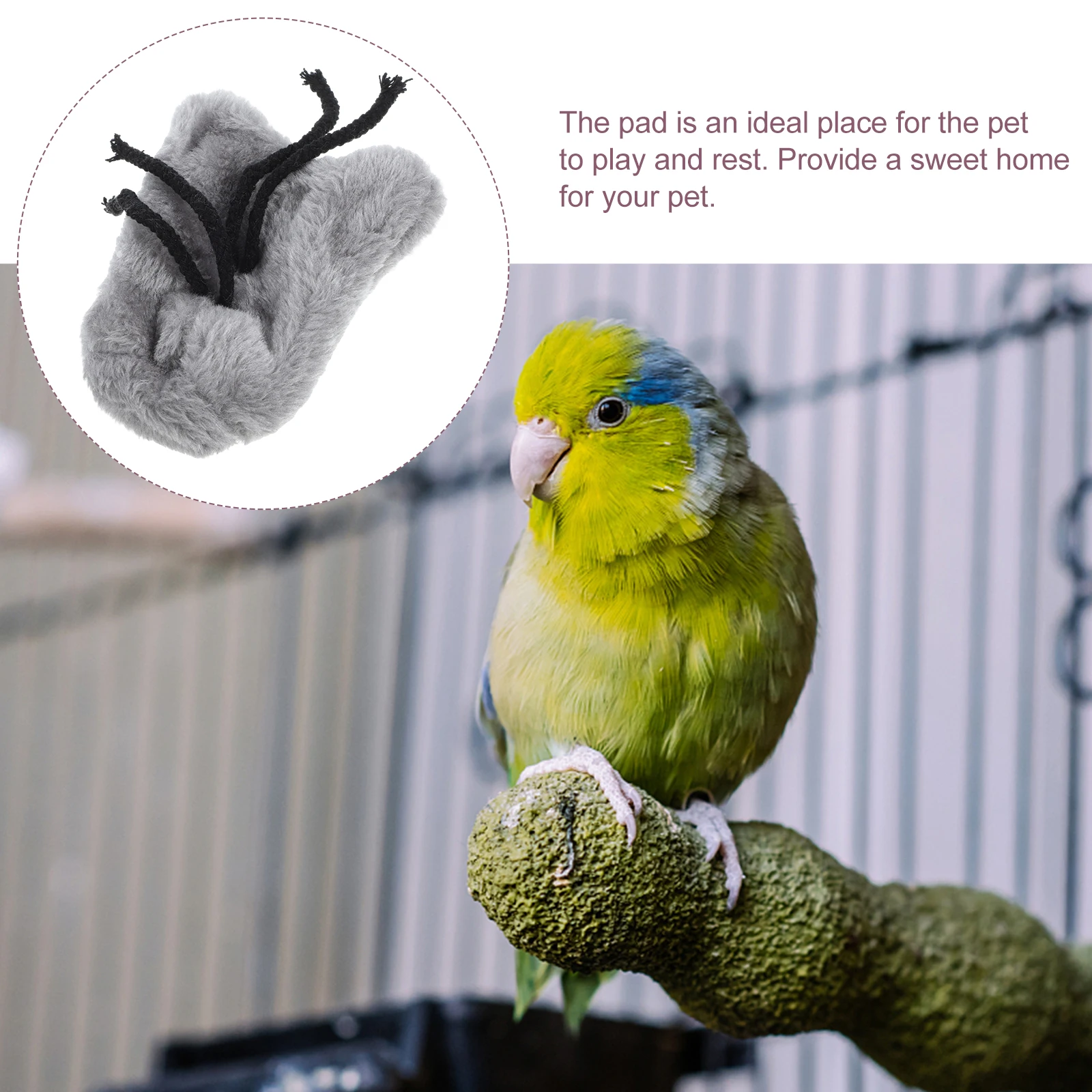 

Warm Sleeping Blanket Parrot Winter Comfortable Tent Creative Parrot Cage Sleeping Pad (Random Color, Size S)