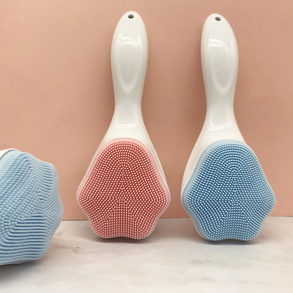 

2 Pcs Facial Cleanser Brush for Women Cleaning Face Manual Exfoliator Scrubber Hair Skin Cleaner