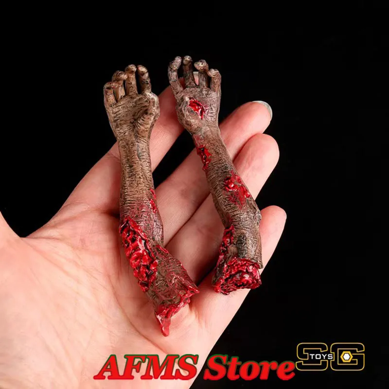 SGToys SG006 1/6 Scale Hand Arm Horrible Damaged Zombie Arm Model Halloween Prop Accessory For Diy 12Inch Action Figure Soldier