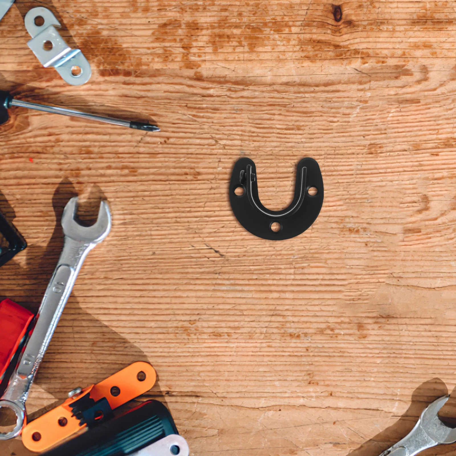 

Stainless Steel Closet Rod Bracket Black Open Flange Base Round Tube Holder Shower Curtain Rod Support