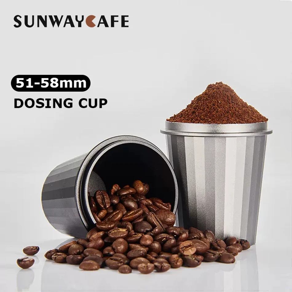 

51/54/58mm Coffee Dosing Cup Sniffing Mug for Espresso Machine Stainless Steel Coffee Powder Cup Feeder Drop Shipping