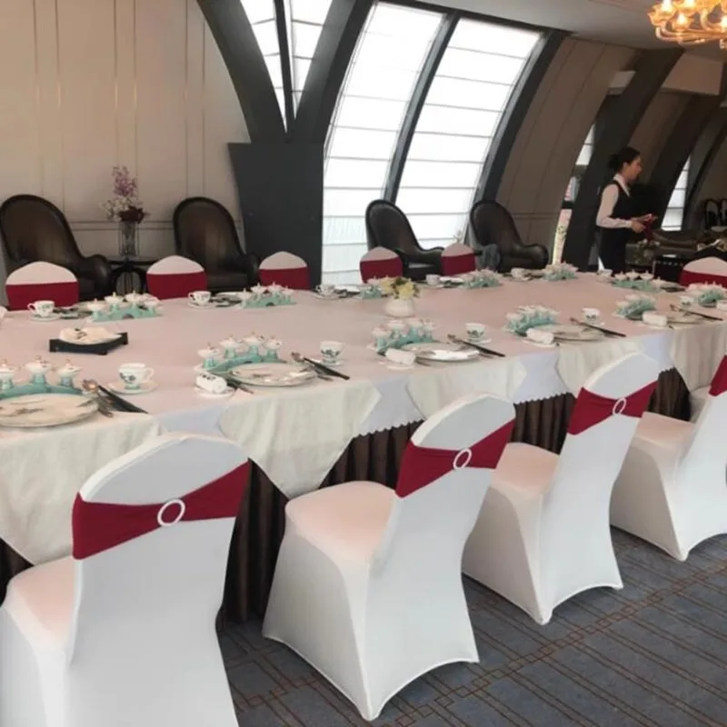 10/ 50/100 قطعة من أوشحة الكراسي الأنيقة والمتينة لتزيين حفلات الزفاف والولائم والمناسبات - قابلة للتمدد وسهلة ربط عالمية