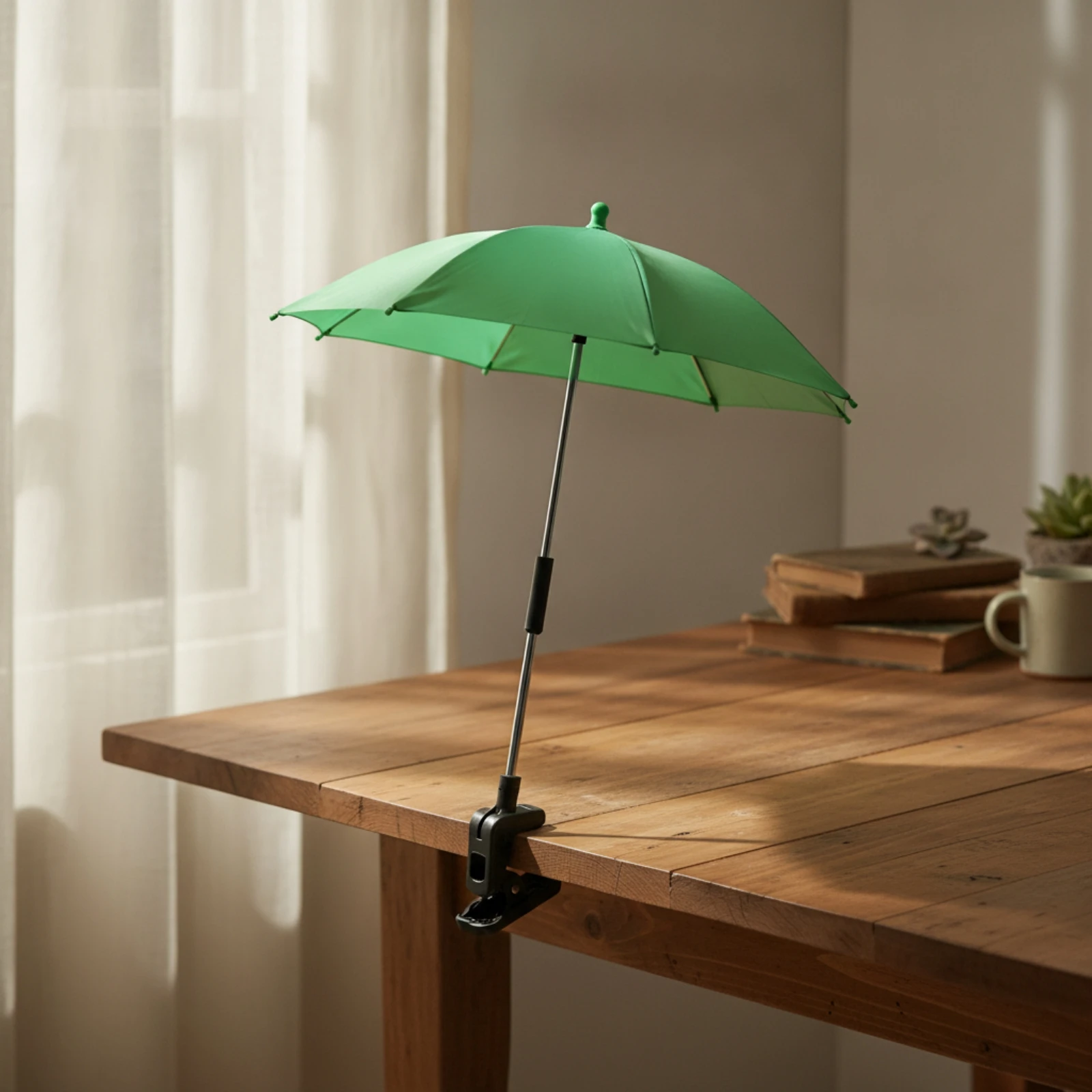 Attach-on Umbrella Sun Protection Umbrella with Clamp Lightweight Sunshade for Parents, Stroller, Camera Stand