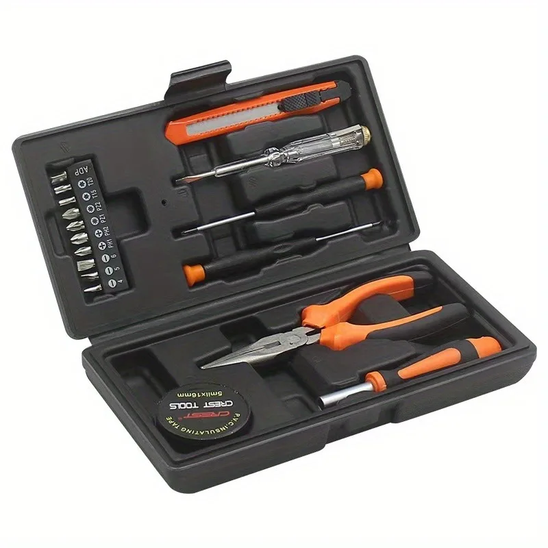 

18pcs Durable Hardware Tool Kit Set Multi-Functional Household Hand Repair Tools with Portable Storage Case