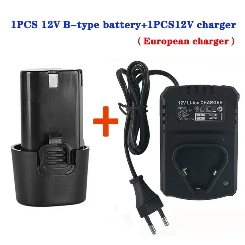 12V cradle charger+6.2Ah lithium battery is used for power tool accessories, cordless screwdriver, electric drill battery, etc.