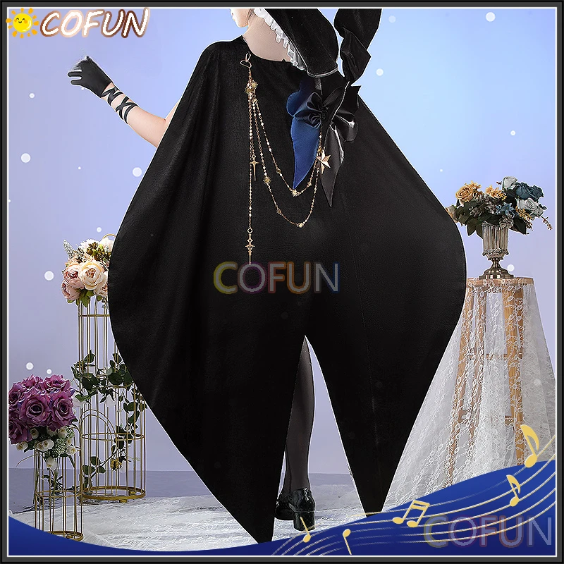 COFUN [Customized] Arknights Amiya Cosplay Costume Fancy Party Suit Halloween Carnival Uniforms Outfit Women Dress With Big Hat