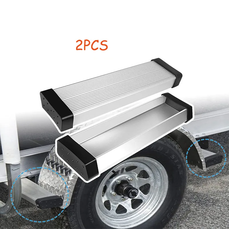 

NONY Yacht Tools 2PCS Aluminum Fender Mounts Fit for Boat Trailer Round & Step Pad Bolt On Brackets Marine Accessories