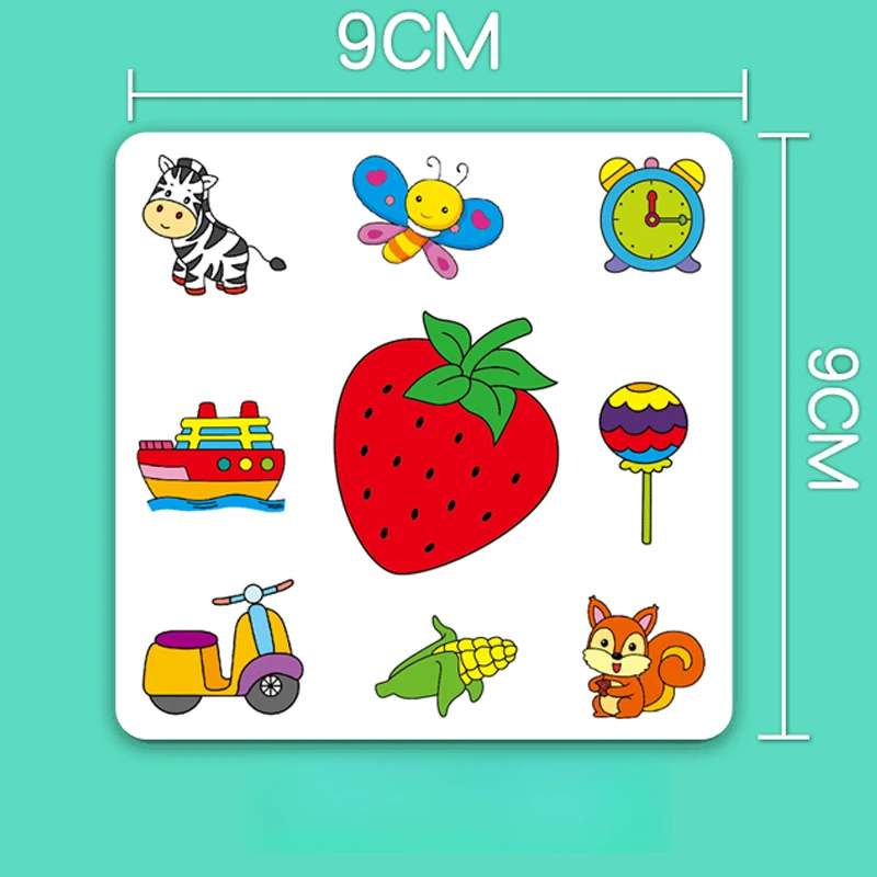 54pcs A Set Parent Child Interactive Board Card Game Toy with Early Educational Fruit Animal Sensory Cognitive Crazy Puzzle Kid