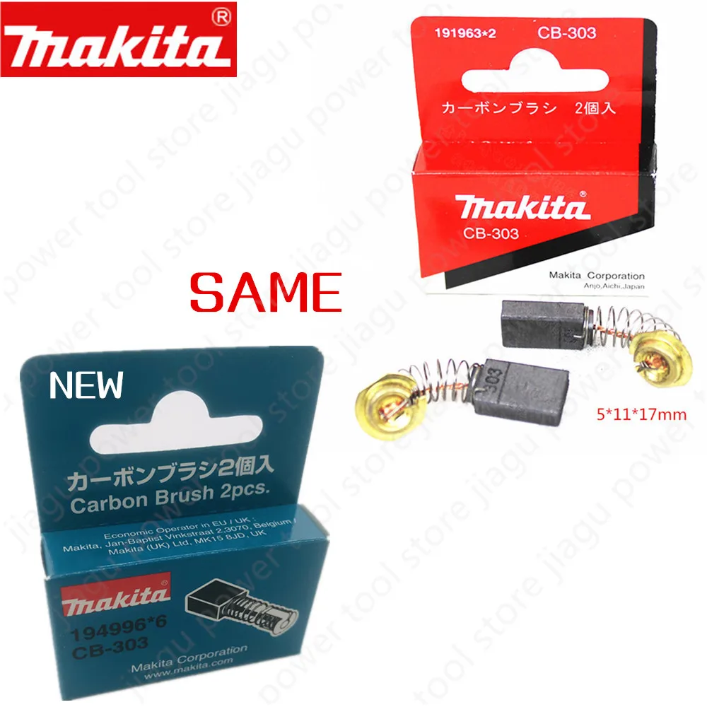 Makita 191963 -2 escovas de carbono para CB-303 UT2204 RP0910 RP1110C SP6000 PV7000C 9403 RD1101 5740NB RF1101 RP1101 4101RH