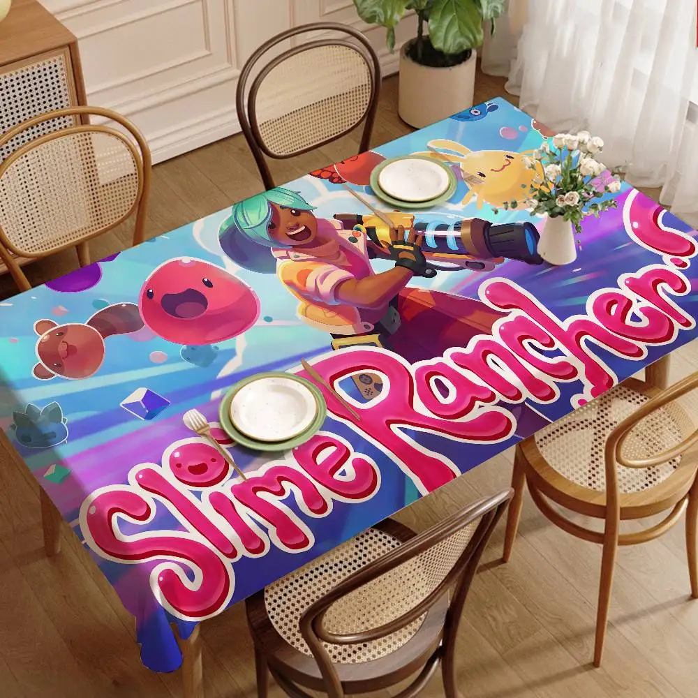 S-Slime R-Rancher Game Table Cloth Rectangular Stain Tablecloth Oilcloth Mantel Mesa Impermeable Tablecloth Decoration