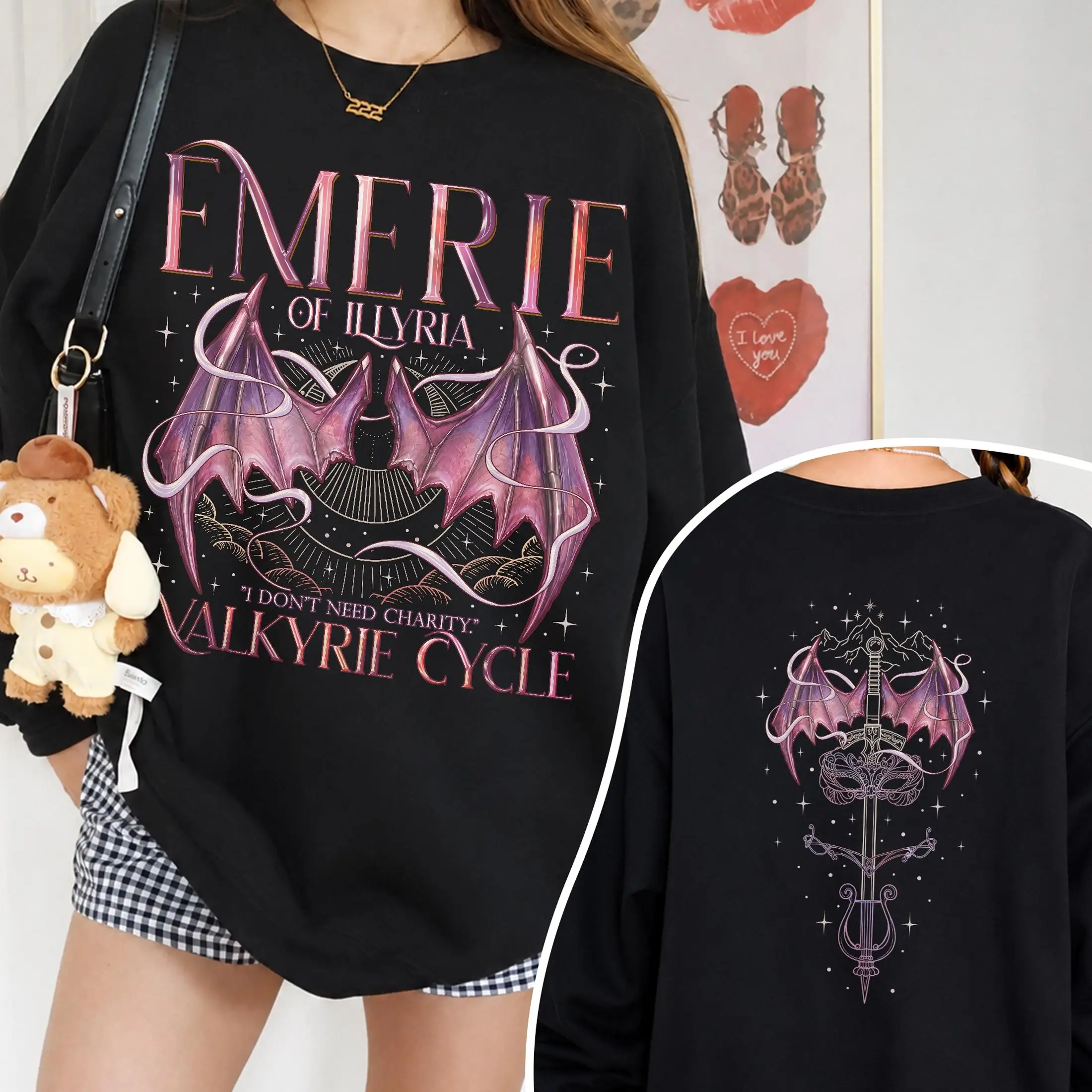 ACOTAR Valkyrie Cycle T-shirt, Emerie of Illyria Tshirt, Sjm Acotar Book 6 Tee, Fantasy Romance Reader Gift Tee