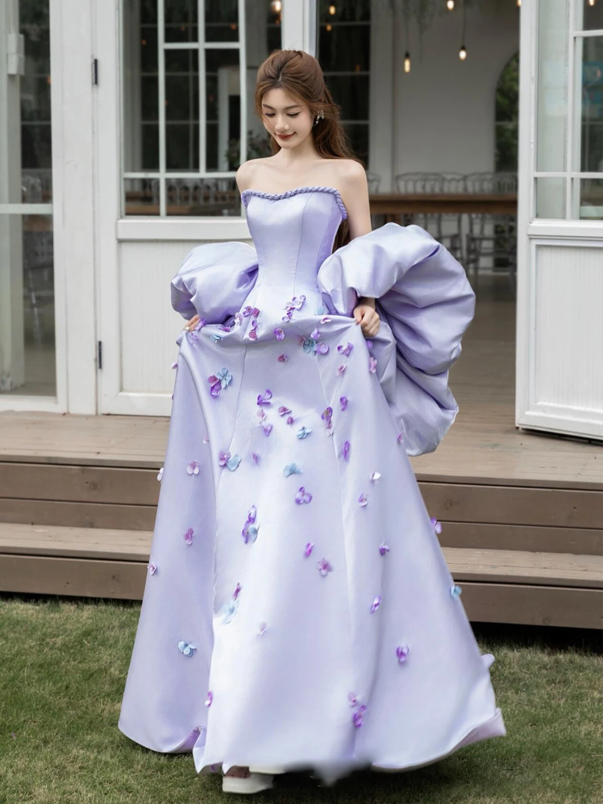 

Элегантное вечернее платье в стиле принцессы с бретелями, свадебное платье для взрослых, для дня рождения, помолвки, церемонии, для ведущей