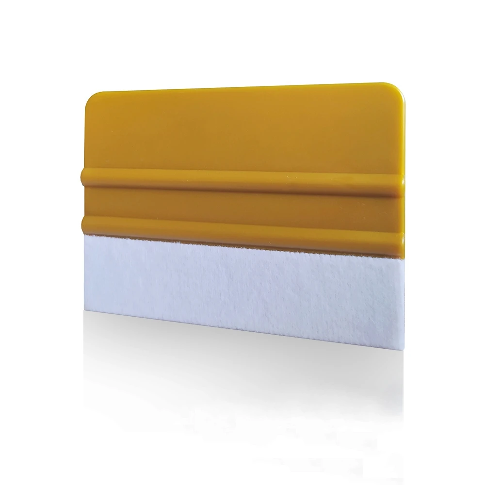 3pcs Gold Felt Squeegee Vinyl Car Wrap No Scratch Install Scraper Window Film Tint Car Accessories Wrapping Tool A62