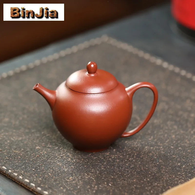 

110 мл винтажные чайники из фиолетовой глины Исин ручной работы, дворцовый фонарь, горшок из необработанной руды, Чжу, грязевой чайник, набор Zisha, посуда для напитков