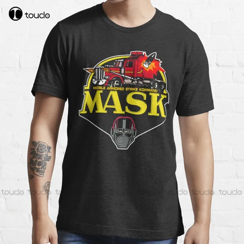 

New Mask Mobile Armored Strike Kommand Retro 80'S Cartoon T-Shirt Cotton Tee Shirt Bowling Shirt Custom Aldult Teen Unisex