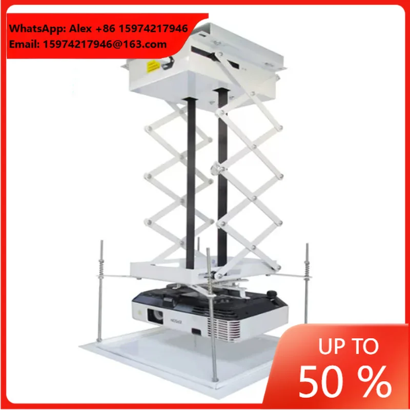 1m Projector Ceiling Mount Electric Lift Concealed Bracket 1.5m 2m 3m Remote Control Electric Projector Stand