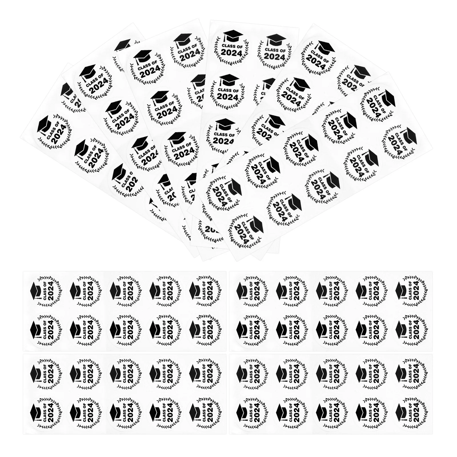 

10 Sheets Graduation Cap Sticker Labels Stickers Hat Decorations Season Decorative