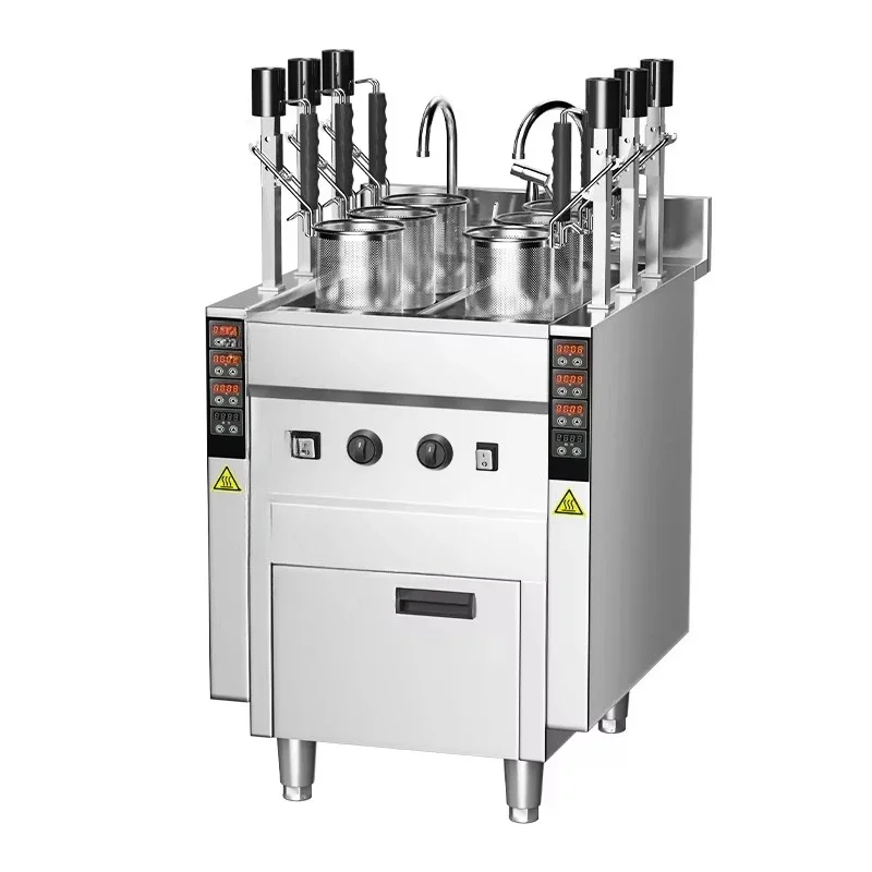 

Automatic Lift Commercial Restaurant Kitchen, Basket Stainless Steel High Power Automatic Pasta Pot Noodle Boiler