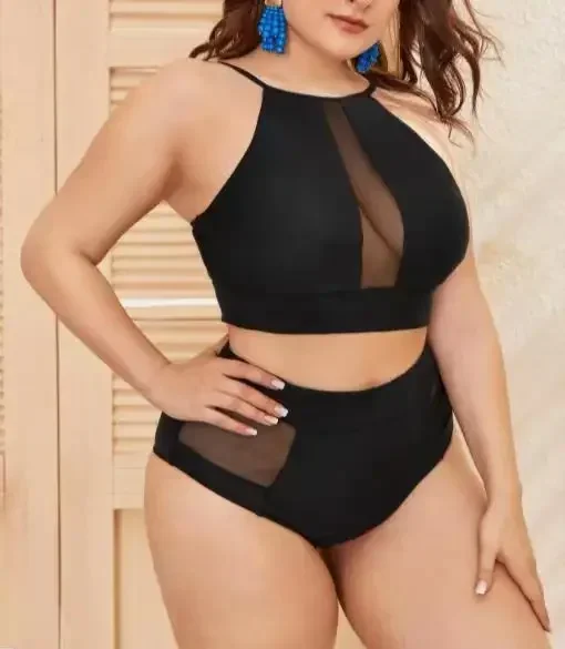 2024 nowy Push Up Bikini Plus Size strój kąpielowy dla kobiet Tankini wysoki stan stroje kąpielowe w panterkę kąpielowy kostium kąpielowy Mujer 4XL