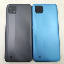 For OPPO Realme C11 2021 RMX3231 Battery Cover Back Rear Door Housing Case with Camera Lens+Power Volume Key Button