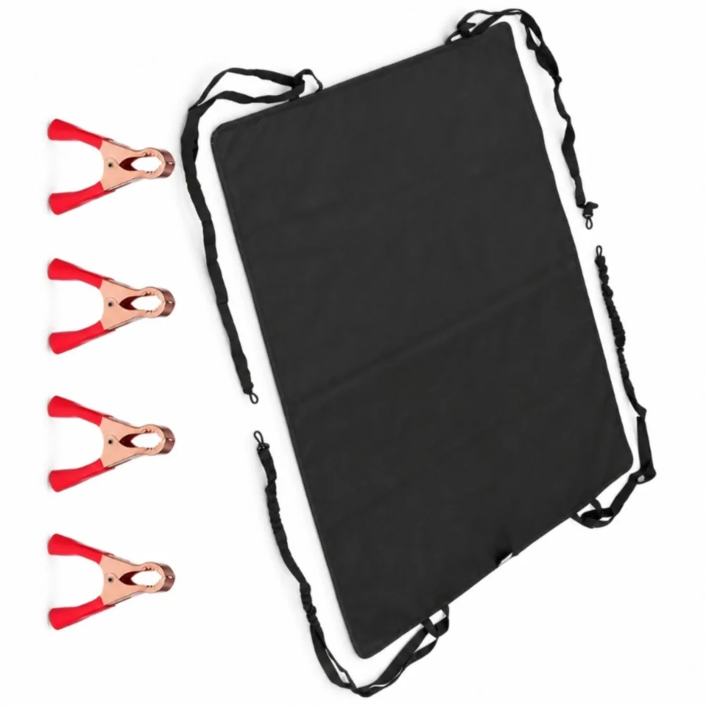 For RV Rear Door Shade Panel for Tailgate Sun Protection 600D Oxford Cloth 180x114cm with Multiple Straps and Clips