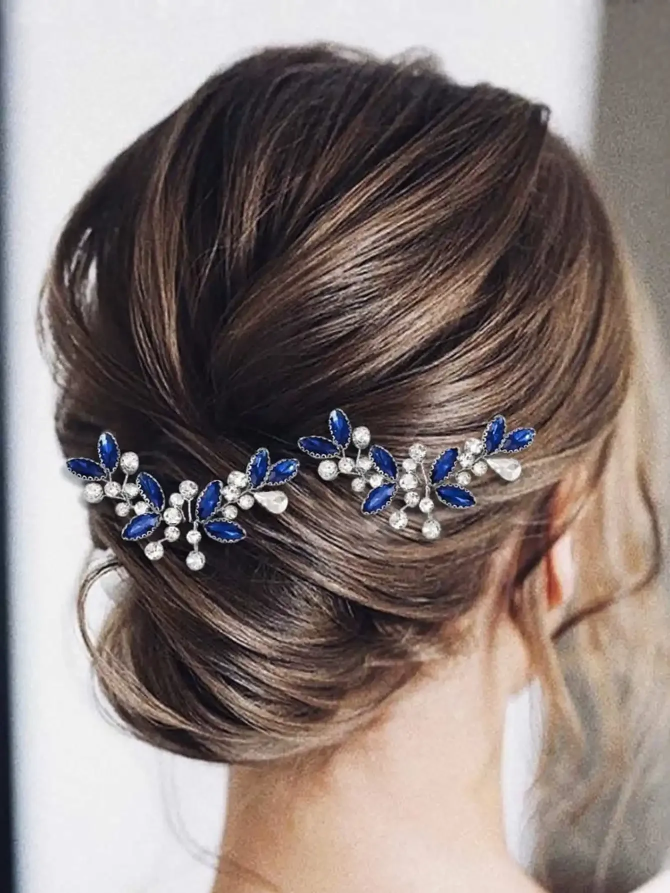 

2pcs/Pack Bridal Hairpin Silver Hair Clip Women Hair Accessories Wedding Flower Hair Comb Elegant Royal Valentine's Day Accessories,Summer,Beach,Festival,Party
