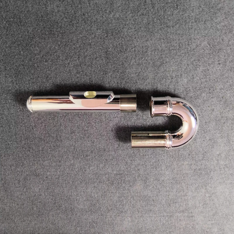 Flute Head Silver Plated Bent Head Nozzle Children Performance Blowing Flute Accessories  Professional Elbow Flute for Yamaha
