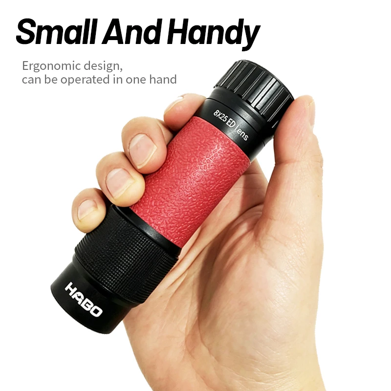 HABO 8x25 Full Metal Monoculars Telescope Multi-layer Coated Imaging Clear Mini Portable Travel Opera Theater Museum Binoculars