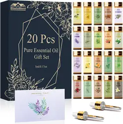 Pure Natural Essential Oils 20 Pcs Kits Gift Box For Diffuser Candle Skin Care Tea Tree Lavender Lemon Peppermint Eucalyptus etc