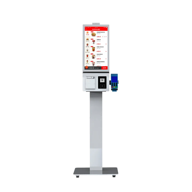 Freestanding 21.5/24/27/32 Inch Subway Touchscreen Queue Management Equipment Self Service Kiosk Ticket Machine