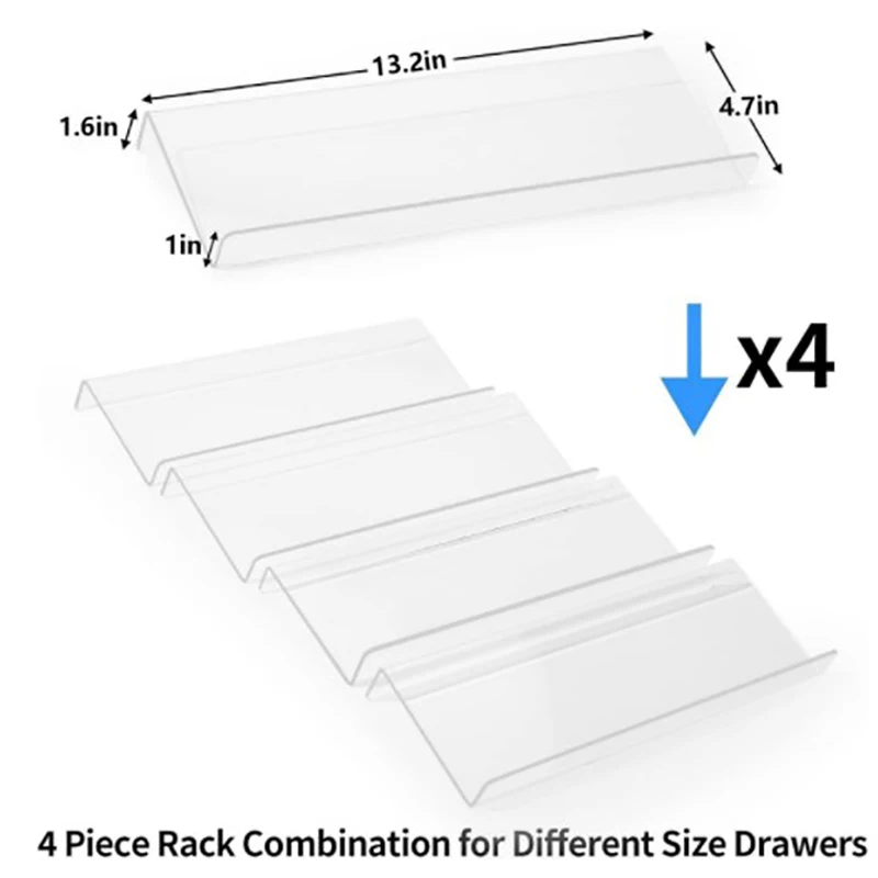 

Clear Acrylic Spice Drawer Organizer,Seasoning Jars Drawers Insert,Kitchen Spice Rack Tray For Drawer (Jar Not Included) Durable