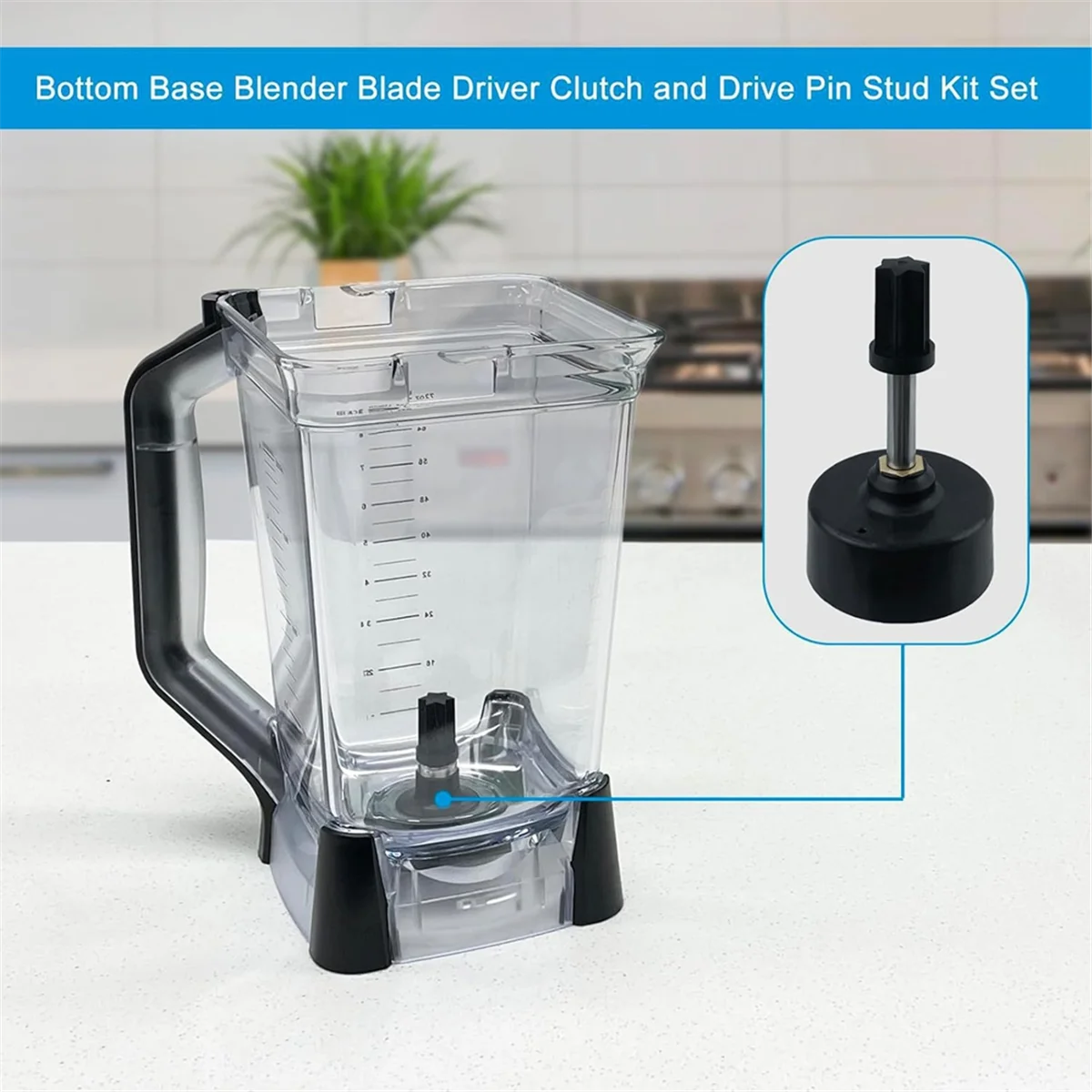Piezas de repuesto para licuadora para jarra, embrague de conductor y juego de pernos de accionamiento, serie BL660/66OA, 72 Oz (9 tazas)