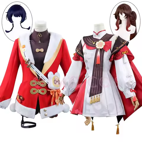 Genshin Impact Hu Tao Xiangling Cosplay Costume Lantern Rite Women Carnival Uniform Anime Halloween Costumes Game