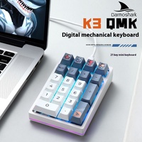 Darmoshark K3qmk Three-Mode Wireless Mini Keyboard Gasket Hot Swap Mechanical Keypad Rgb Backlight 21-Key Layout Surprise Gift
