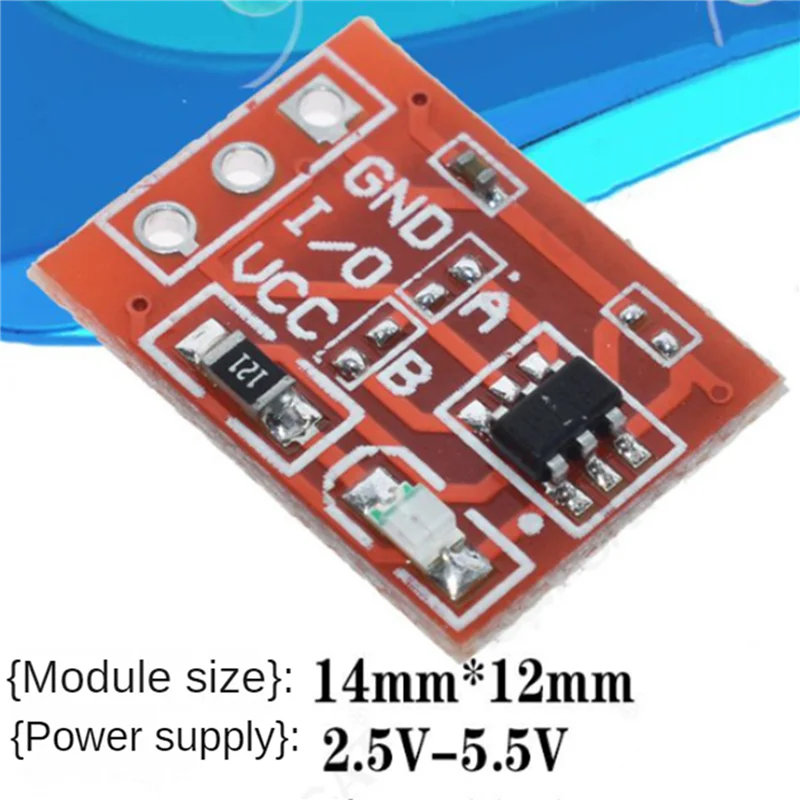 

B92B-180Pcs TTP223 Сенсорный датчик Модуль сенсорной кнопки Самоблокирующийся-точечный переключатель емкости Односторонняя трансформация