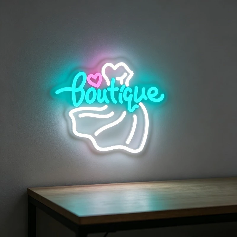 Boutique Neon Sign USB Dimmable LED Neon Light Sign for Clothing Store Wall Light Beauty Shop Window Display Girls Room Decor